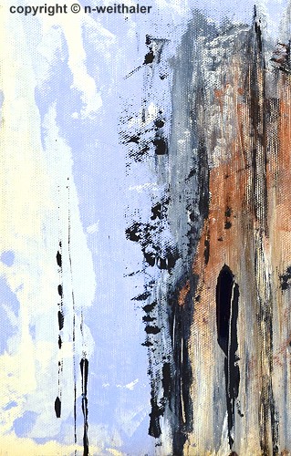 At the egde of the field - Abstract art painting